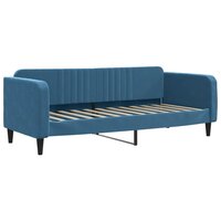 Slaapbank 80x200 cm fluweel blauw 2