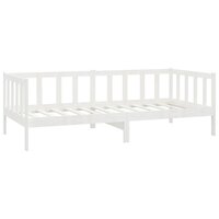 Bedbank massief grenenhout wit 90x200 cm 5