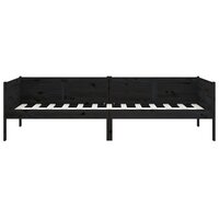 Slaapbank massief grenenhout zwart 90x190 cm 5