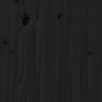 Slaapbank massief grenenhout zwart 90x190 cm 9