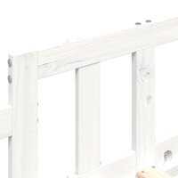 Slaapbank zonder matras 90x200 cm massief grenenhout wit 9