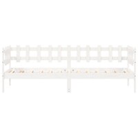 Slaapbank zonder matras 80x200 cm massief grenenhout wit 4