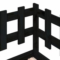 Slaapbank 90x200 cm massief grenenhout zwart 8