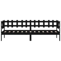 Slaapbank 90x190 cm massief grenenhout zwart 4