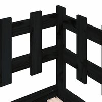 Slaapbank 90x190 cm massief grenenhout zwart 8