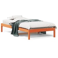 Slaapbank zonder matras 90x190 cm massief grenenhout wasbruin 2