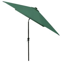 Parasol met LED&amp;apos;s en stalen paal 2x3 m groen 5