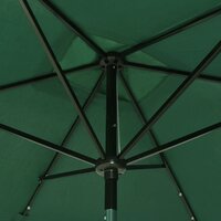Parasol met LED&amp;apos;s en stalen paal 2x3 m groen 9