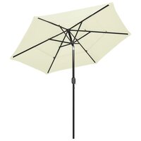 Parasol 3-laags met aluminium paal 2,5 m zandkleurig 3