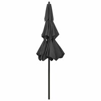 Parasol 3-laags met aluminium paal 2,5 m antracietkleurig 4