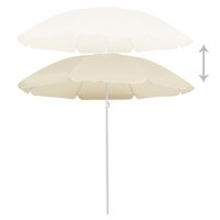 Parasol met stalen paal 180 cm zandkleurig 2