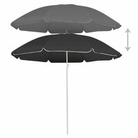 Parasol met stalen paal 180 cm antracietkleurig 2