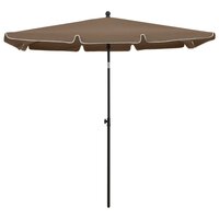 Parasol met paal 210x140 cm taupe 2