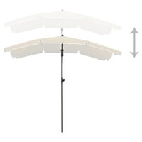 Parasol met paal 200x130 cm zandkleurig 3