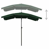 Parasol met paal 200x130 cm groen 4
