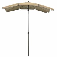 Parasol met paal 200x130 cm taupe 2