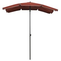 Parasol met paal 200x130 cm terracottakleurig 2