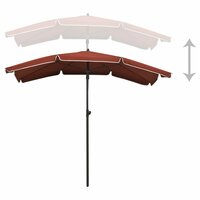 Parasol met paal 200x130 cm terracottakleurig 4