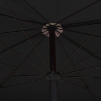Parasol met paal 200x130 cm zwart 5