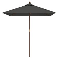 Parasol met houten paal 198x198x231 cm antracietkleurig 3