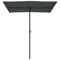 Parasol met aluminium paal 180x110 cm antracietkleurig 4