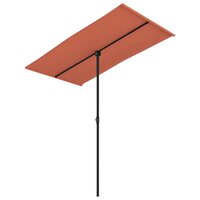 Parasol met aluminium paal 180x110 cm terracottakleurig 2