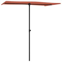 Parasol met aluminium paal 180x110 cm terracottakleurig 3