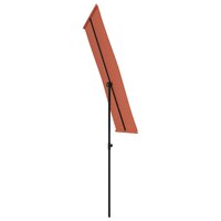 Parasol met aluminium paal 180x110 cm terracottakleurig 5