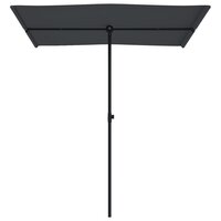 Parasol met aluminium paal 180x110 cm zwart 4