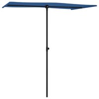 Parasol met aluminium paal 180x110 cm azuurblauw 3