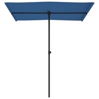 Parasol met aluminium paal 180x110 cm azuurblauw 4