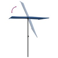 Parasol met aluminium paal 180x110 cm azuurblauw 6