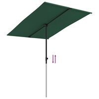 Parasol met aluminium paal 2x1,5 m groen 7