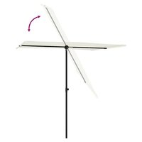 Parasol met aluminium paal 2x1,5 m zandwit 6