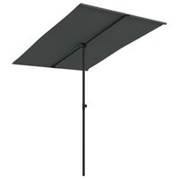 Parasol met aluminium paal 2x1,5 m antracietkleurig 2