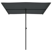 Parasol met aluminium paal 2x1,5 m antracietkleurig 4