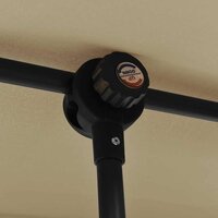 Parasol met aluminium paal 2x1,5 m taupe 8