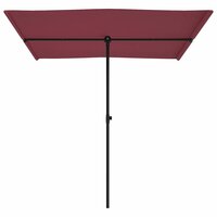 Parasol met aluminium paal 2x1,5 m bordeauxrood 4