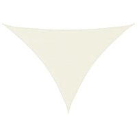 Zonnescherm driehoekig 2,5x2,5x3,5 m oxford stof cr&egrave;mekleurig 2