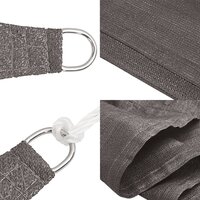 Zonnezeil 160 g/m&sup2; 4x4x4 m HDPE antracietkleurig 7