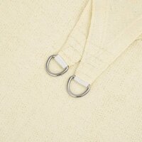 Zonnezeil 160 g/m&sup2; 2x3 m HDPE cr&egrave;mekleurig 5