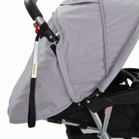 Kinderwagen dubbel staal grijs en zwart  7