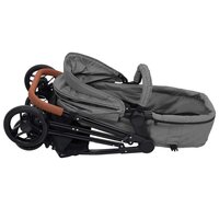 Kinderwagen 3-in-1 staal lichtgrijs en zwart 9