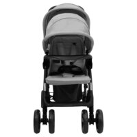 Tweeling kinderwagen tandem staal lichtgrijs 3