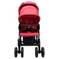 Tweeling kinderwagen tandem staal rood 3