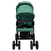 Tweeling kinderwagen tandem staal groen 3