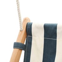 Babyschommel met veiligheidsgordel katoen hout blauw 7