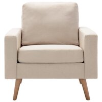 2-delig Bankstel stof cr&egrave;me 6