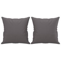 Driezitsbank met sierkussens 180 cm kunstleer grijs 5