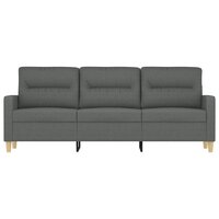 Driezitsbank 180 cm stof donkergrijs 3